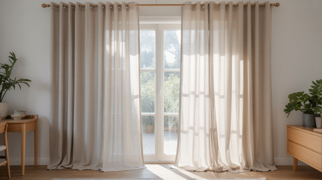 Linen Curtains for Soft Light