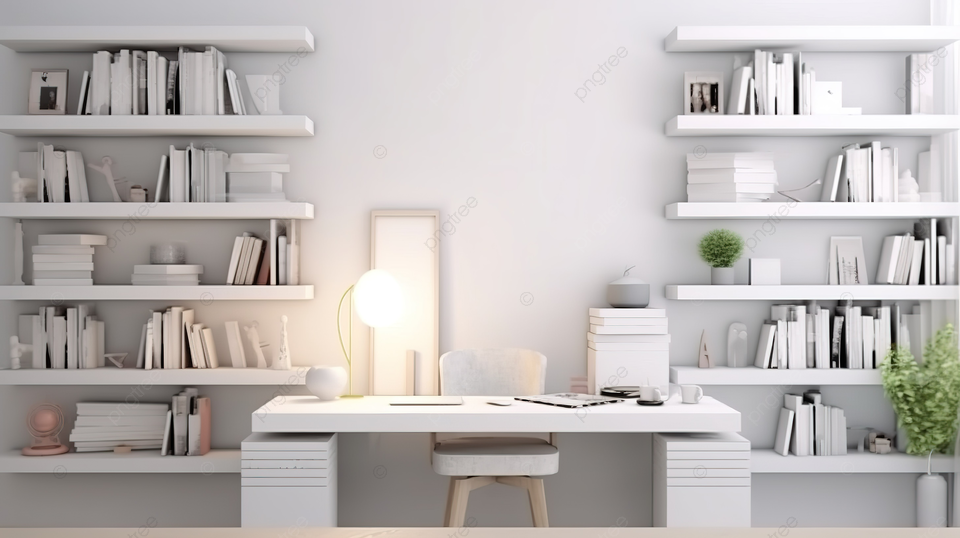 Minimalist White Bookshelf