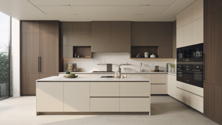 Modern Elegance Meets Practicality: A Stylish and Functional Kitchen Design