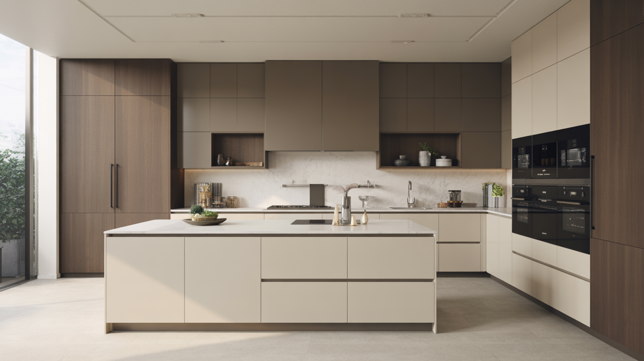 Modern Elegance Meets Practicality: A Stylish and Functional Kitchen Design