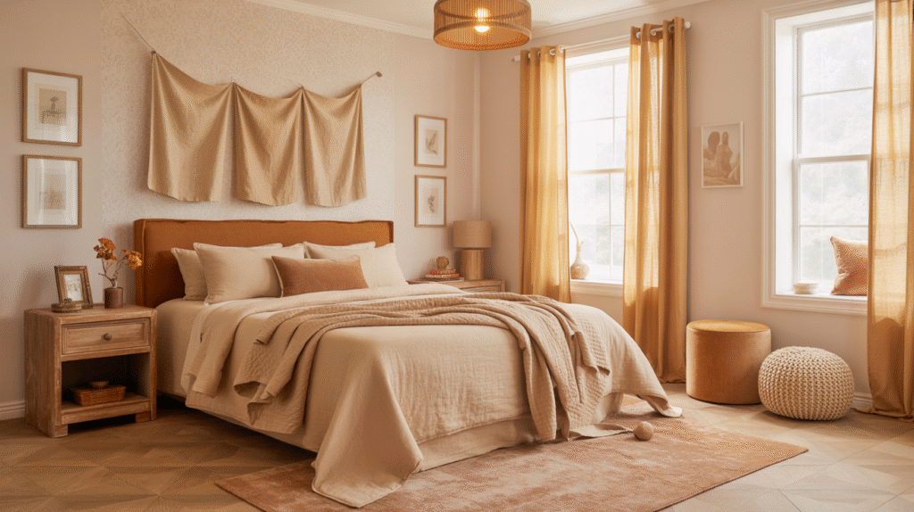 Natural Linen Fabric Wall Art