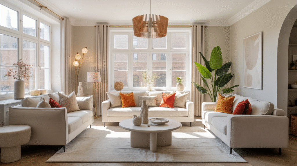 Neutral Tones with Pops of Color