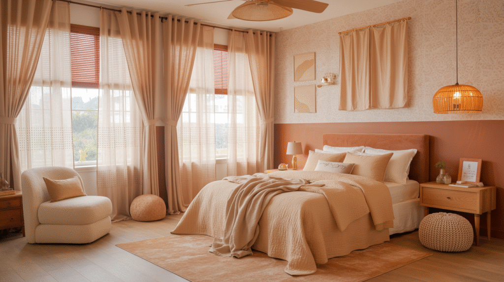 Nougat Sheer Drapes