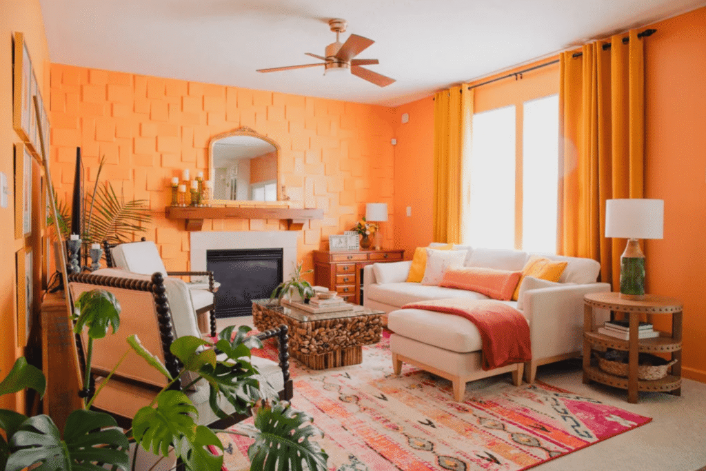 Orange Painted Ceiling