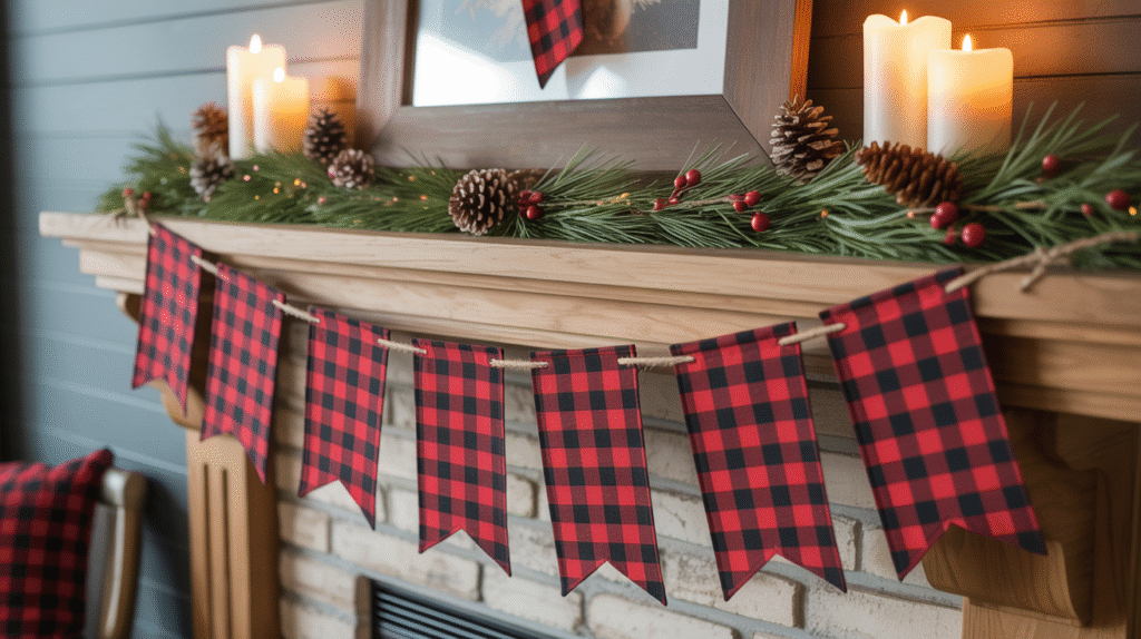 Plaid Flannel Banners: Cozy Cabin Style