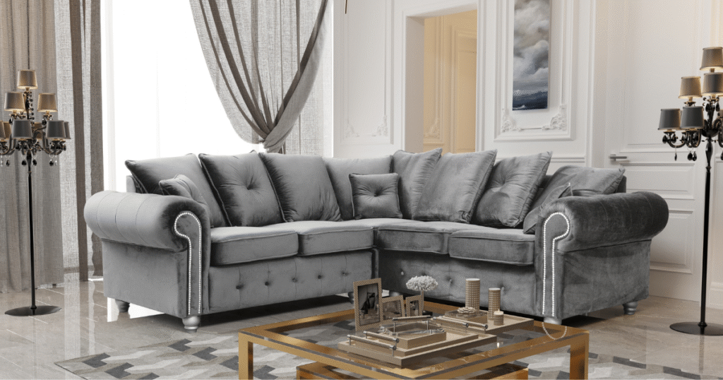 Plush Velvet Sofa