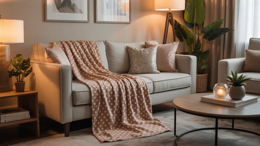 Polka Dot Throw Blankets