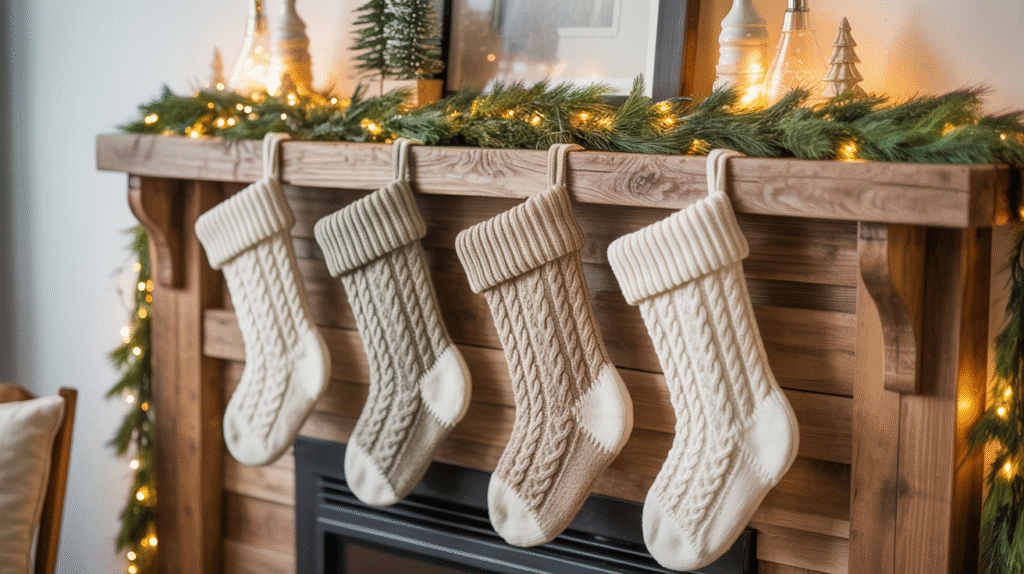 Reclaimed Wood and Christmas Stockings