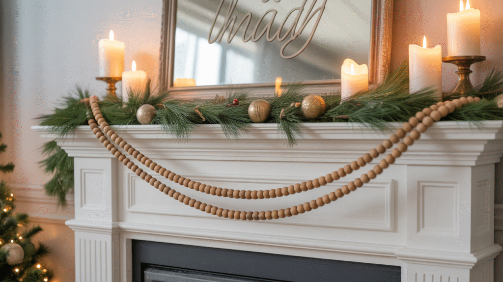 Rustic Wooden Bead Garland: Simple and Elegant Accents