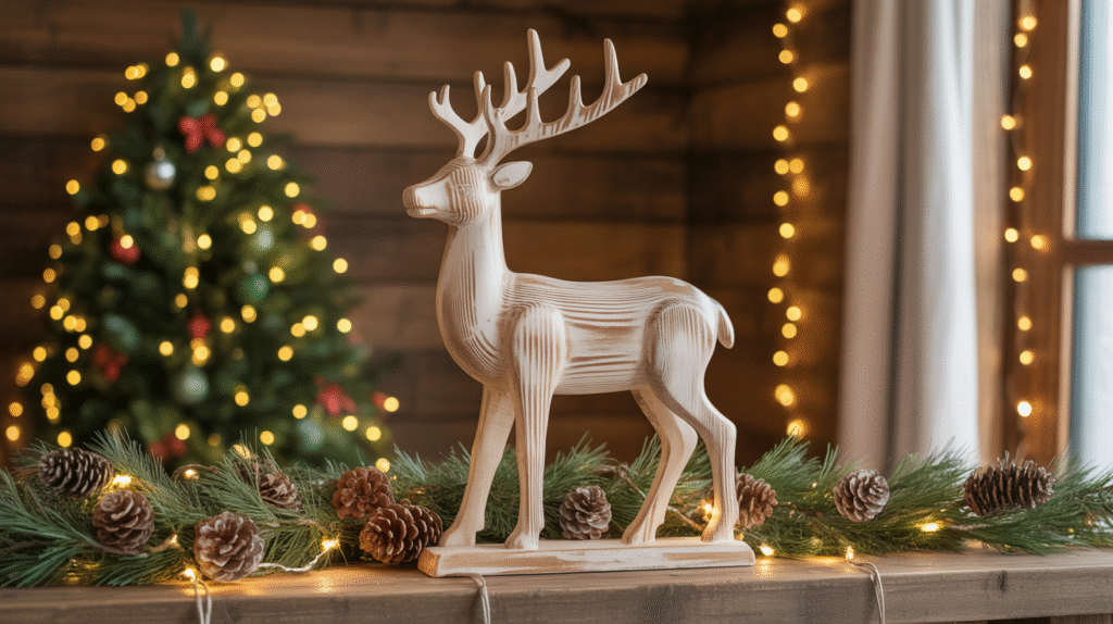 Rustic Wooden Reindeer