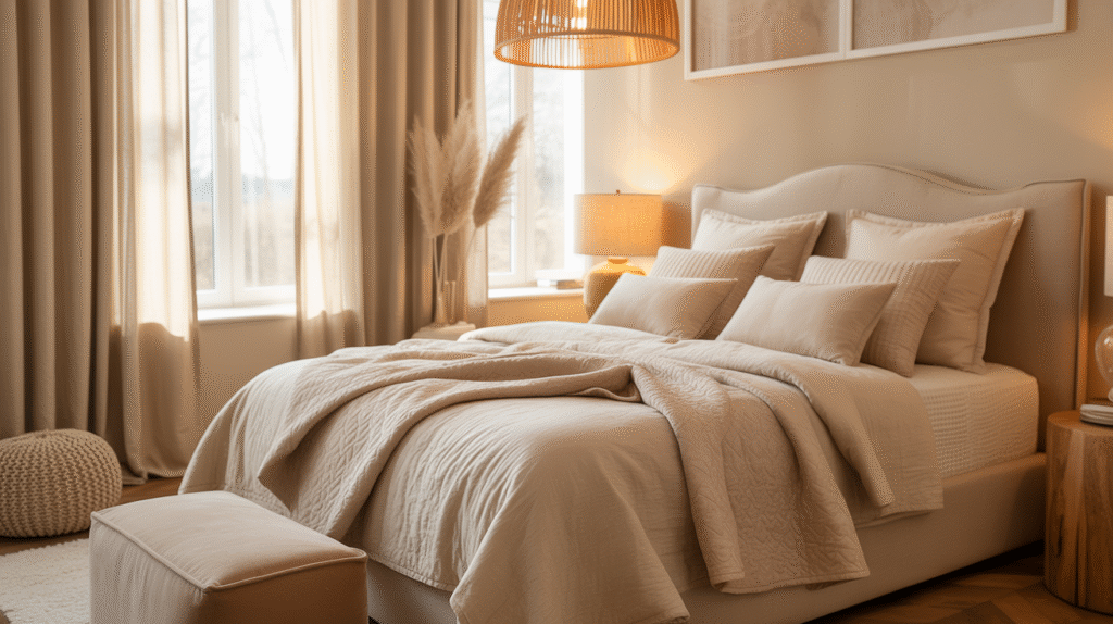 Sand-Hued Headboard