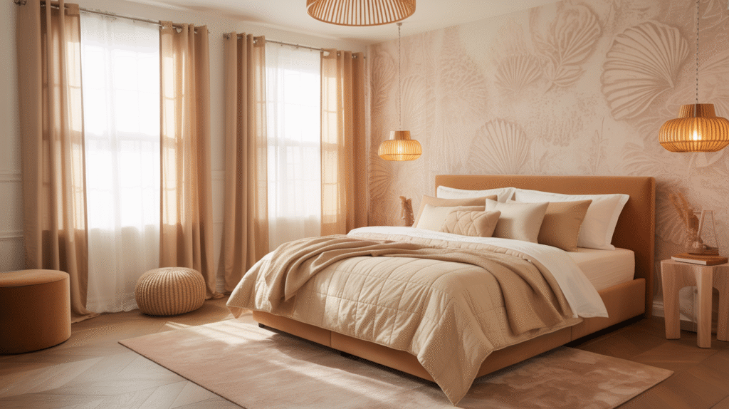 Seashell Beige Wallpaper