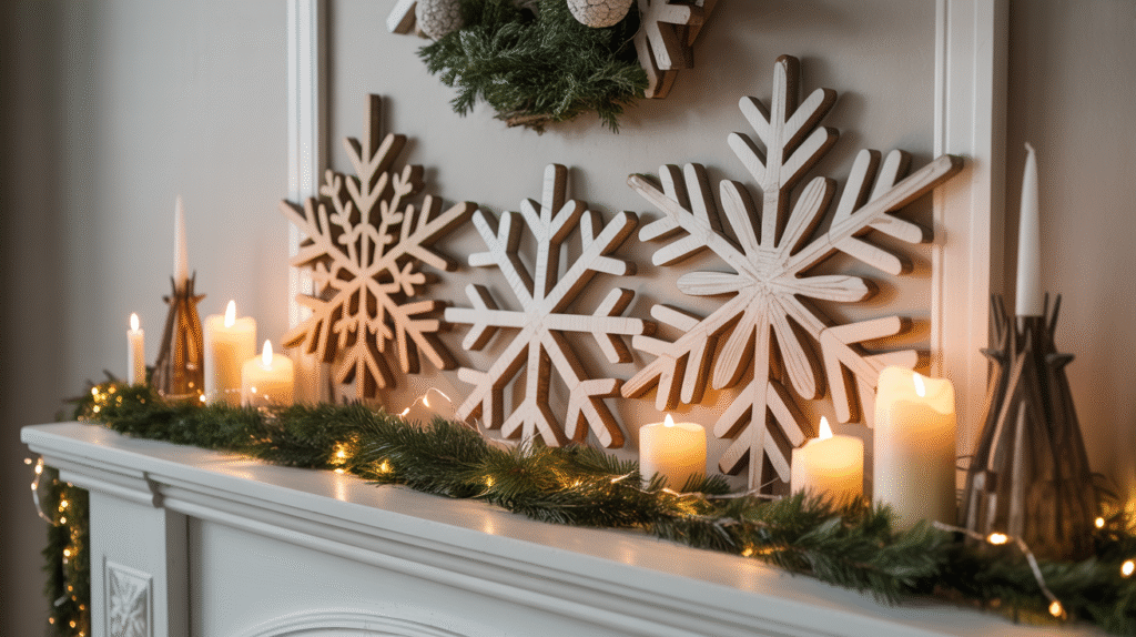 Snowflake Wood Cutouts: Handcrafted Winter Magic