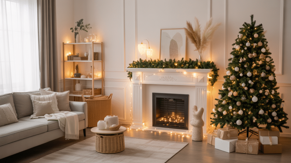 Soft Neutral Christmas Lights