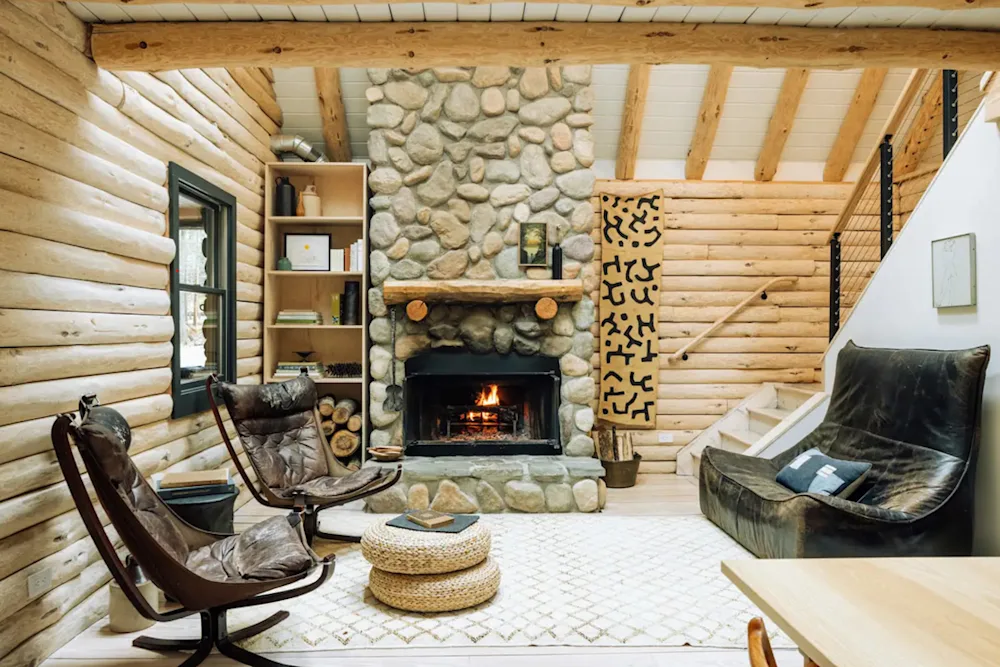 Stone Fireplace