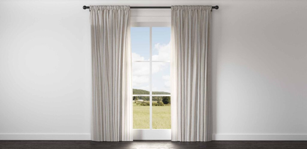Striped Drapery Panels
