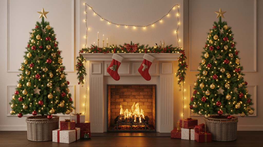 Twin Christmas Trees