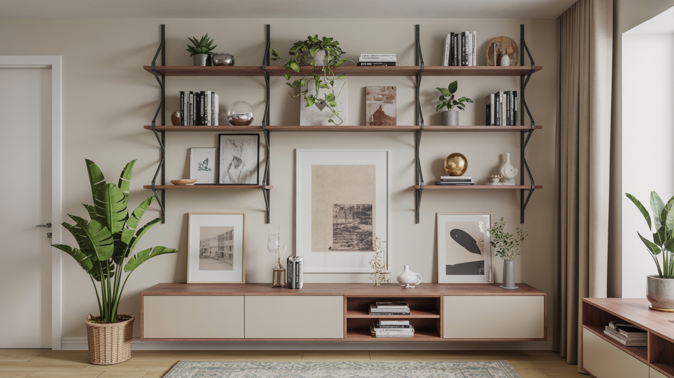 Use Floating Shelves for Layers and Interest