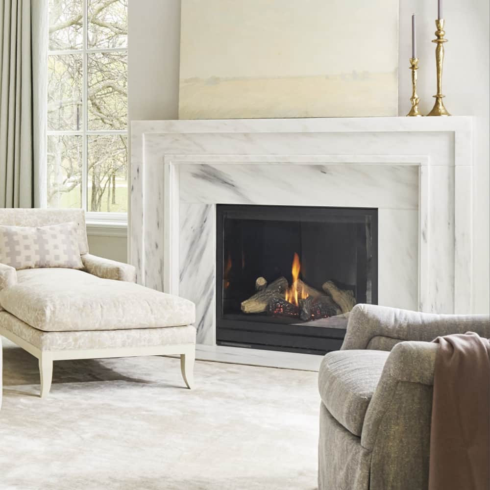 White Marble Fireplace