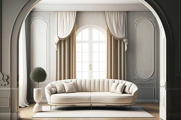 White Velvet Sofa