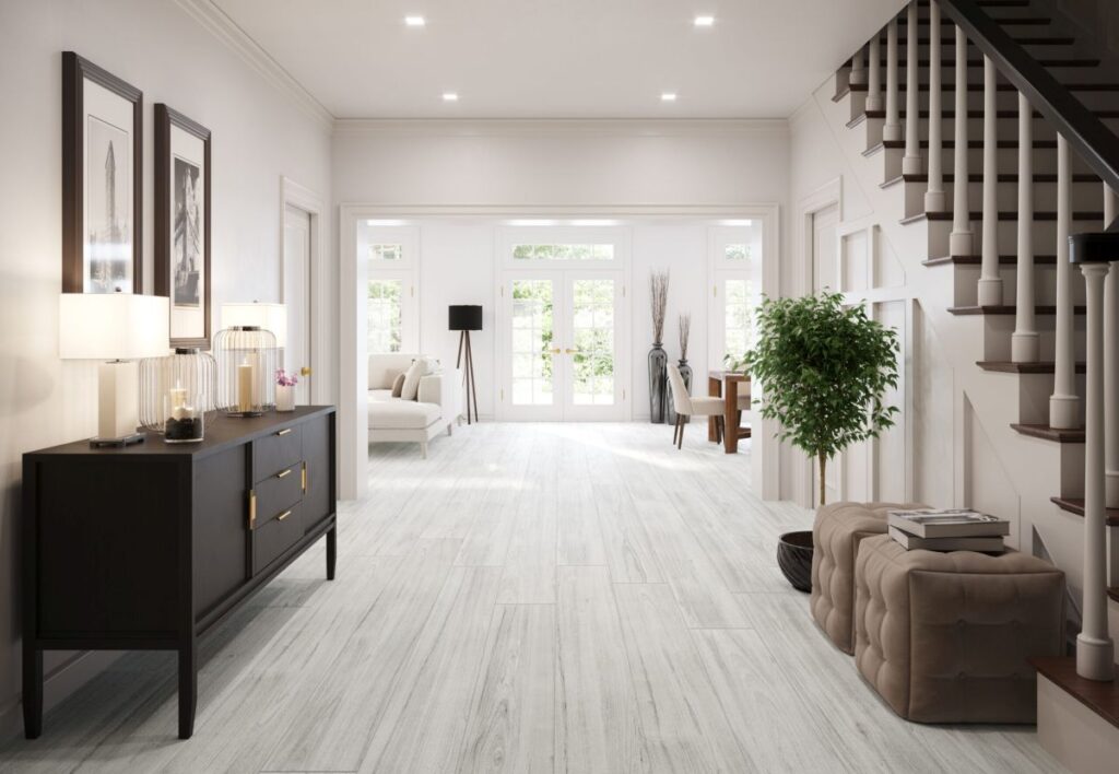Whitewashed Pine Flooring