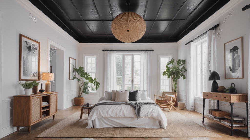 Dramatic Black Ceiling