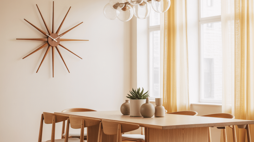  Mid-Century Modern Clock