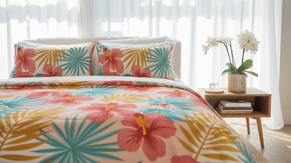 Tropical Print Bed Runner