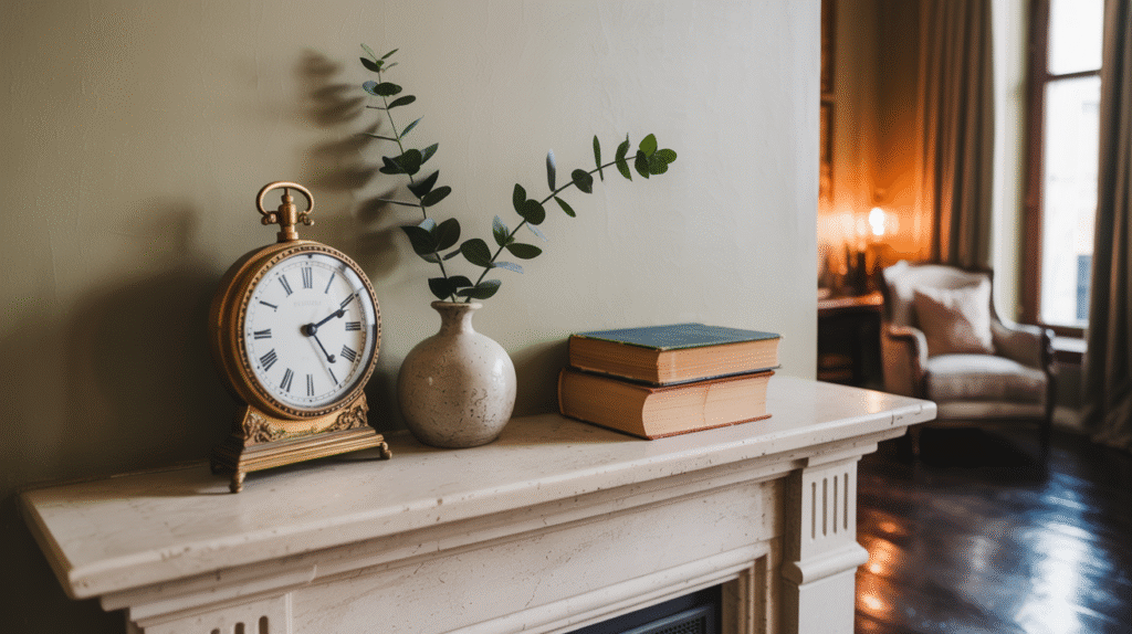 Mantel Styling with Odd Numbers