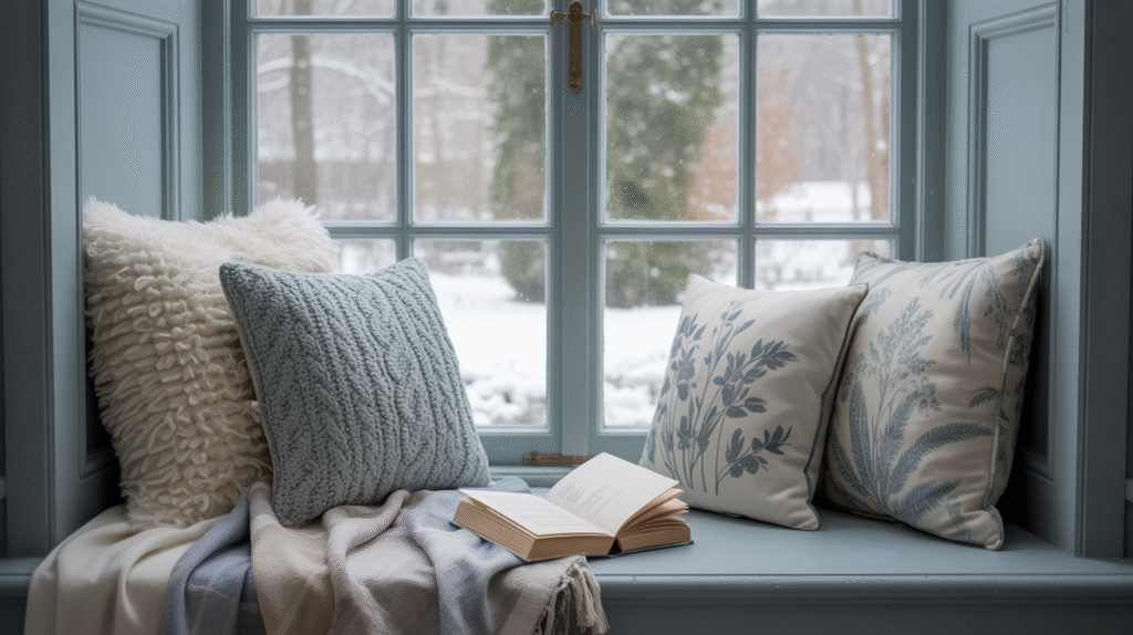 Slate Blue Window Seat