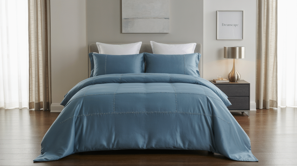 Steel Blue Bedspread