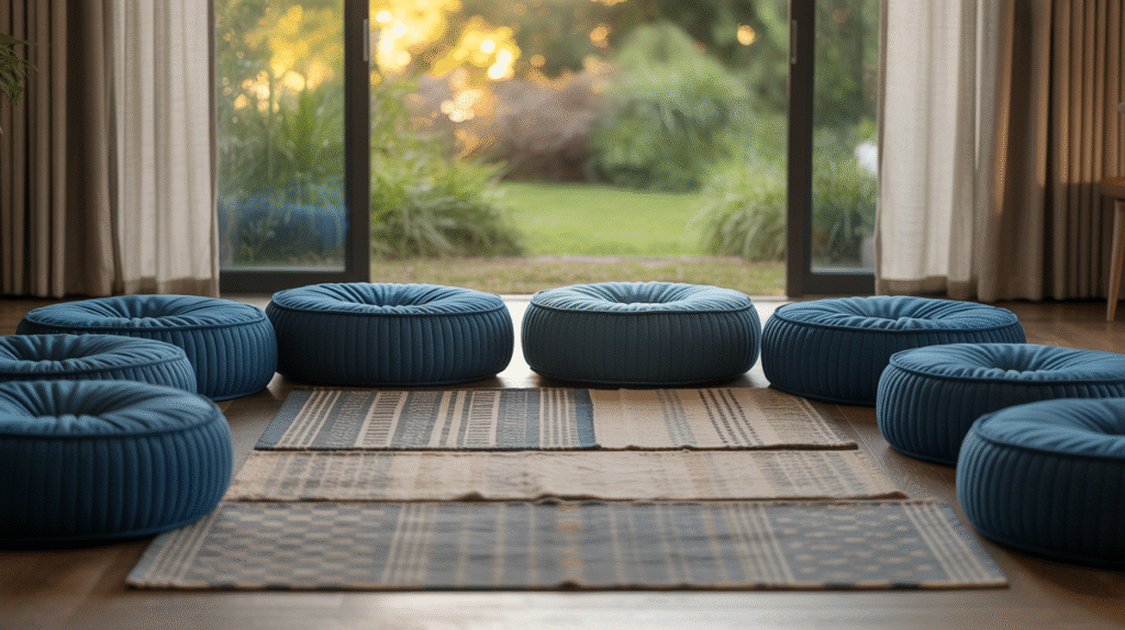 Blue Floor Cushions