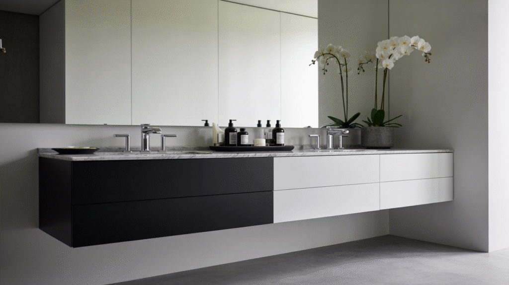 Floating Vanity with Dual Tones