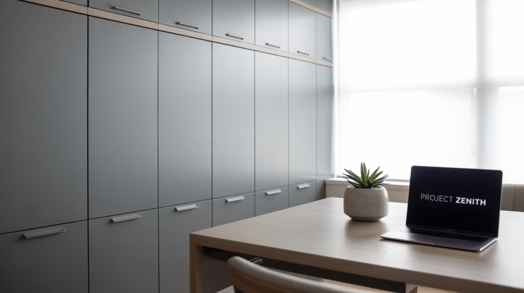 Gray Storage Cabinets