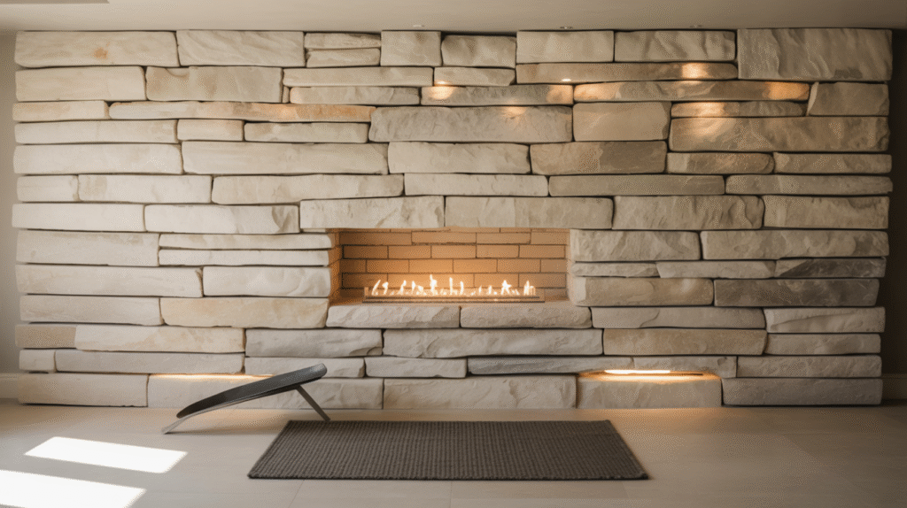 Stacked Limestone Wall