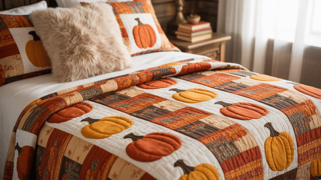 Pumpkin Patterned Quilt