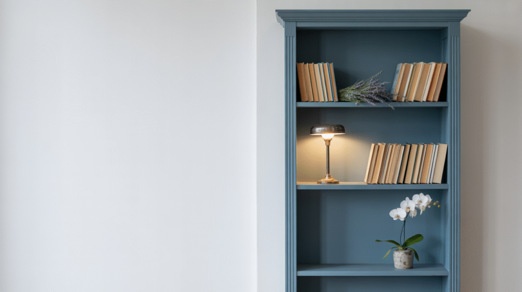 Powder Blue Bookshelf