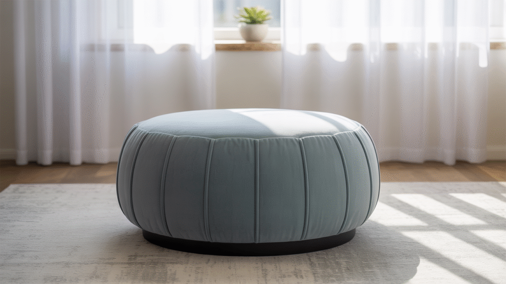 Powder Blue Ottoman