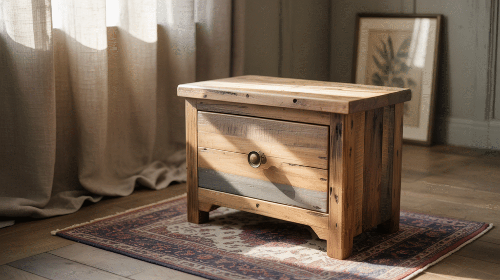 Rustic Wood Nightstand