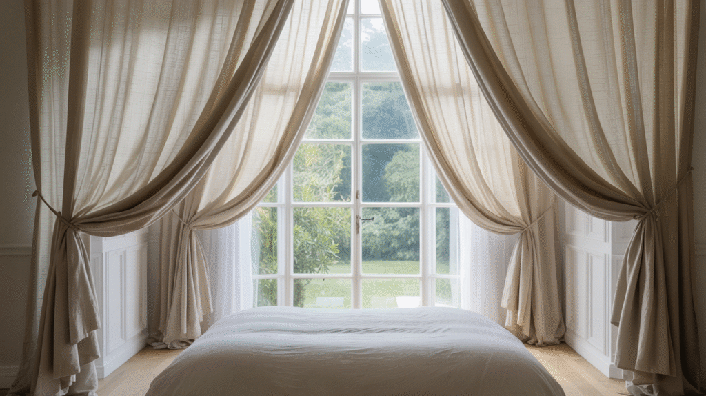White Linen Curtains
