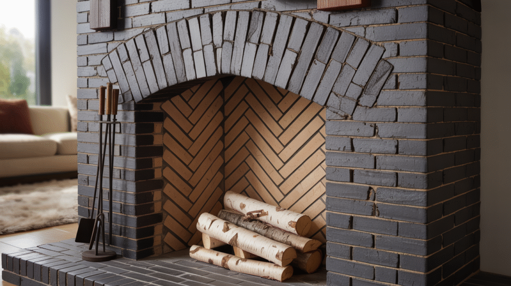 Weathered Charcoal Herringbone