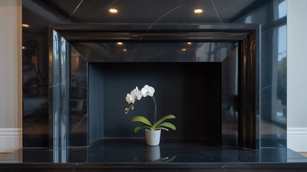 Bold Black Marble Drama