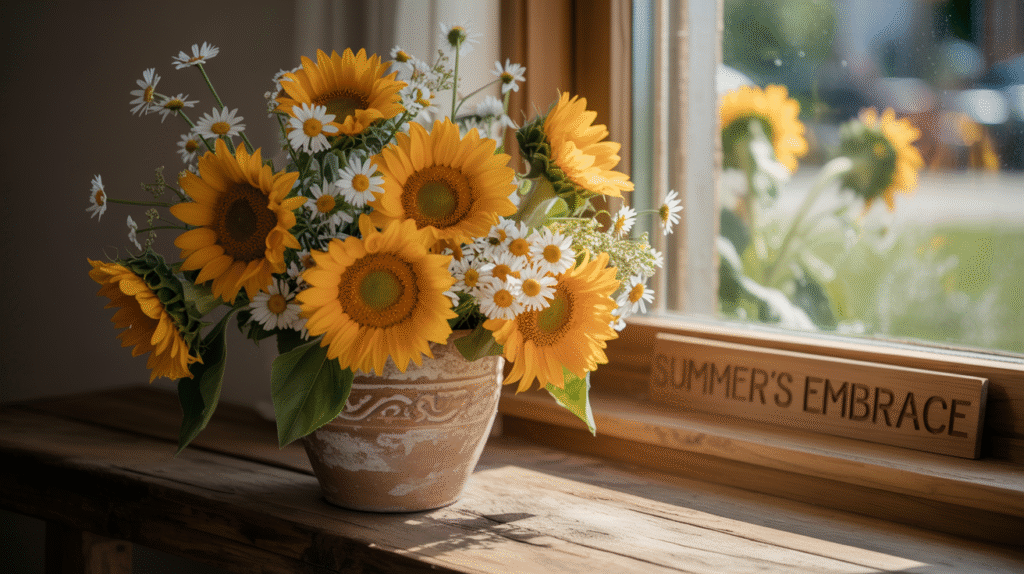 Sunflowers and Daisies