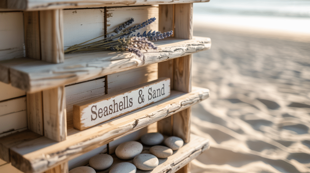 Sun-bleached Wooden Shelves