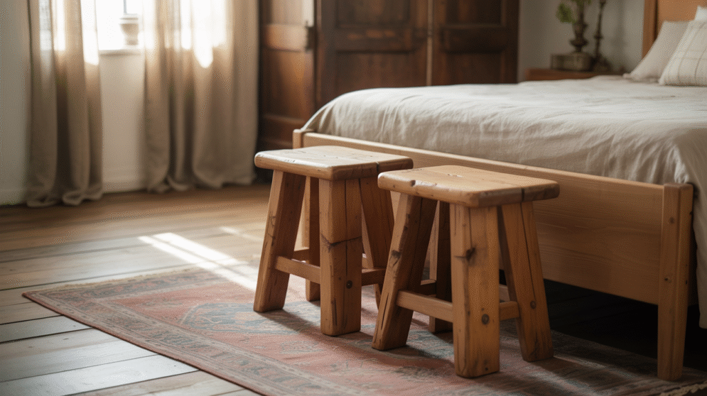 Rustic Bed Stools