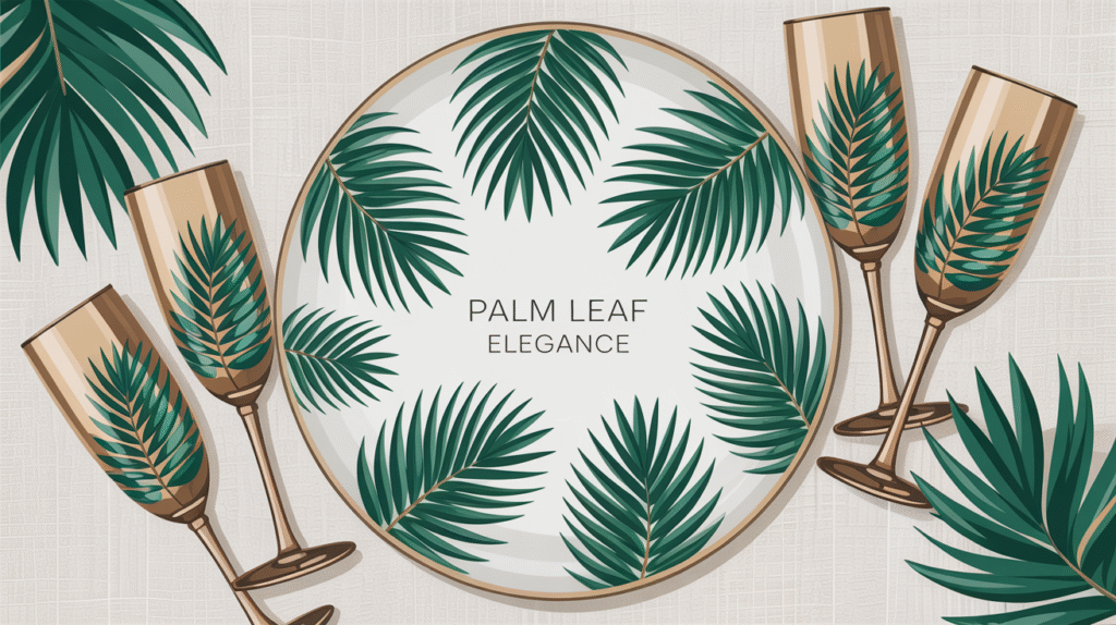 Palm Leaf Print Accents