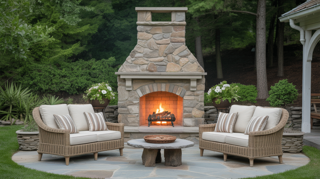  Traditional Stone Fireplace