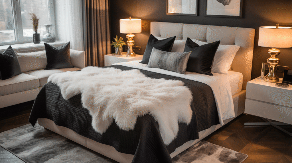 White Fur Throw