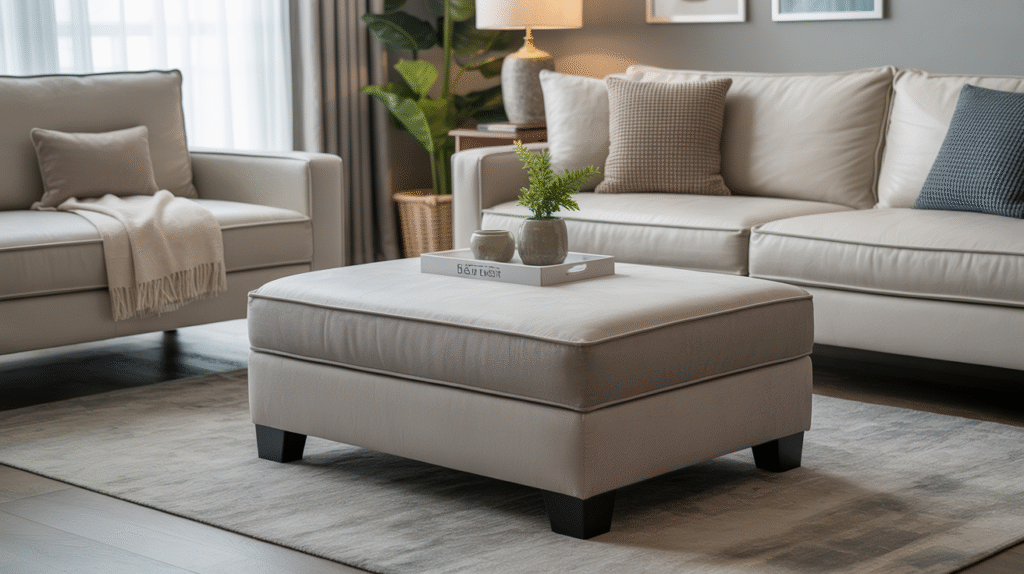 Dusty Gray Ottoman