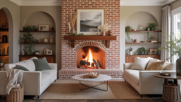 14 Herringbone Brick Fireplace Ideas That Exude Cozy Sophistication